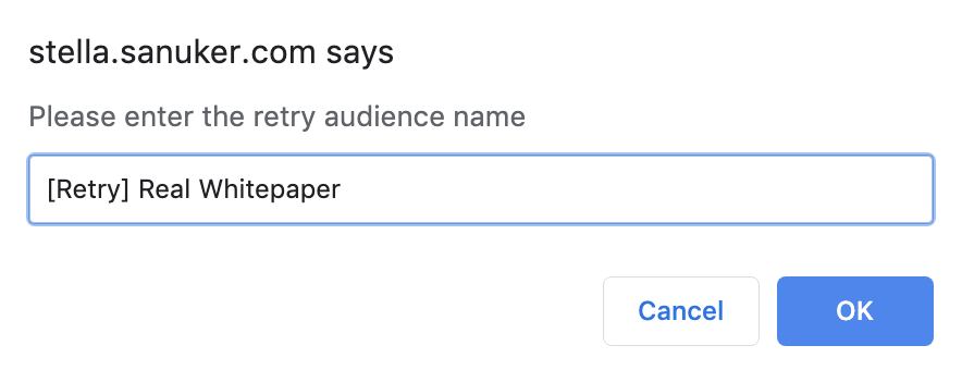 Name the retry audience group